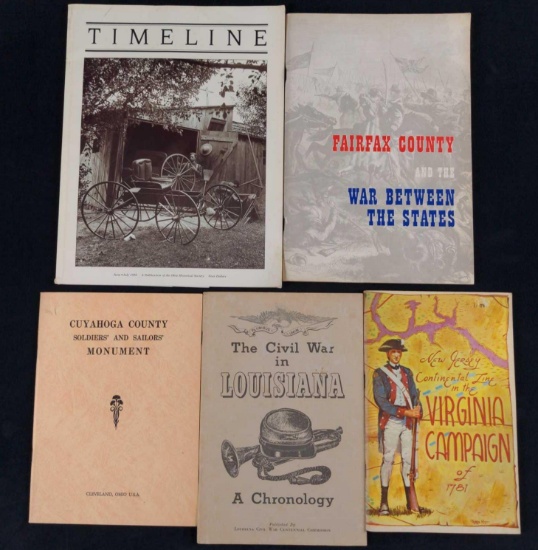 Five Civil War History Booklets And Magazines