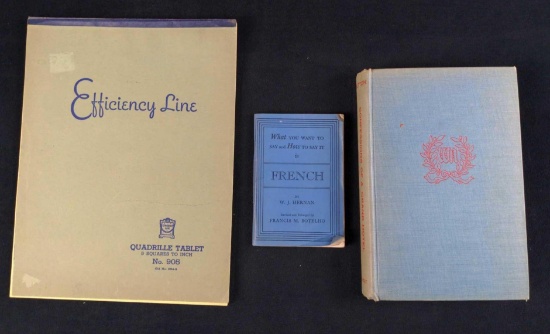 Vintage Tablet French Translation & Grand Hotel Book