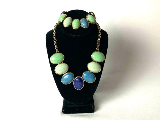 Talbots Designer Costume Necklace & Bracelet Set