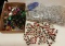 Christmas lot - glass ornaments, miniature Nutcracker ornaments, garland