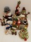 Christmas lot - Build-A-Bear Snowman, other snowmen, ceramic cookie jar, ornaments