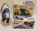 lot of irons - rechargeable steam, dry iron and Sunbeam Auto off