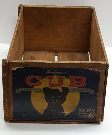 Wooden Crate - Holmes Cub , Bear Creek Orchards