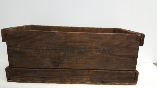 Wooden Crate - Standard Railway 21" W x 10 1/2" D x 8" H