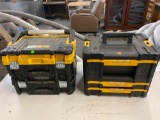 Qty of 2 DeWalt stacking tool boxes