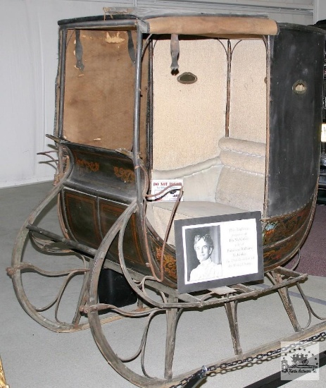 Late 1800's Swell Body Cutter with roof and leather curtains, owned by President William McKinley.