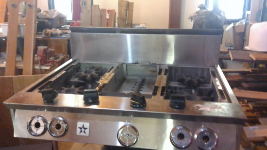 Blue Star Commercial gas range top