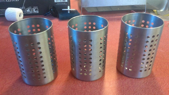 Stainless steel silverware holders