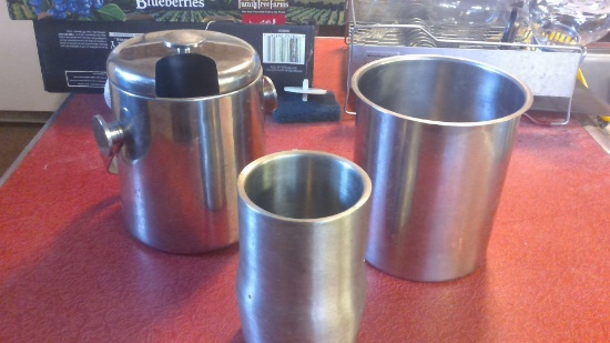 3 Misc Stainless steel containers