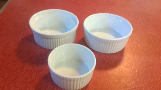 3 misc Ramekin baking bowls