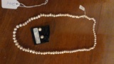 Genuine Hand Knotted Pearl Necklace an Earings