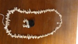 Genuine Hand Knotted Pearl Necklace an Earings