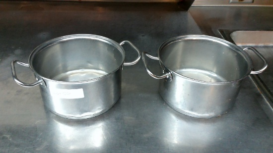 Set of 2 Tramontina Stainless Steel Pots