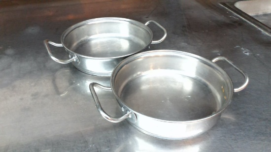 Set of 2 Tramontina Stainless Steel Pans