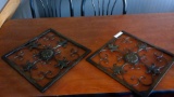 Set of 2 Metal Wall Decor