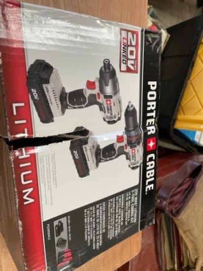 Porter Cable 20V Max Drill/Driver & Impact Driver Kit NIB