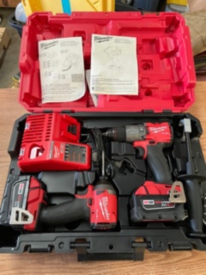 Milwaukee M18 Red Lithium Drill/Driver & Impact Driver Set