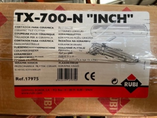 Rubi TX-700-N "Inch" Ceramic Tile Cutter NIB