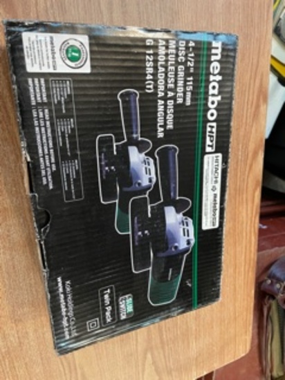 Metabo HPT 4 1/2" Disc Grinder Twin Pack NIB