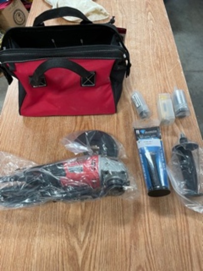 Milwaukee 4 1/2" Angle Grinder w/Husky Tool Bag & Bits