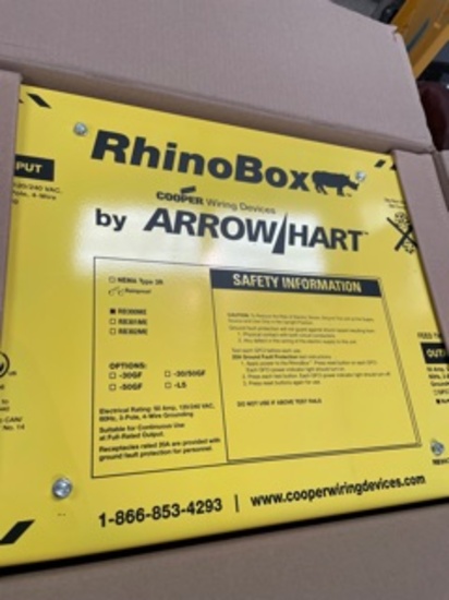 Cooper Wiring Devices Arrow/Hart Rhino Box RB300ME Portable Power Center NIB
