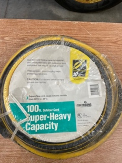 100' 10 Gauge 3 Wire Extension Cord NEW