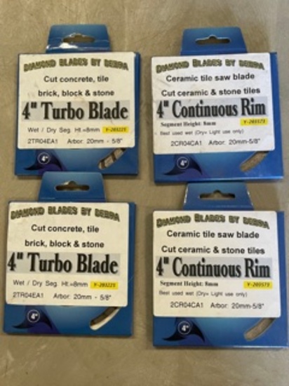 4 4" Diamond Blades NIB
