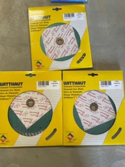 3 Witthaut 7" Diamond Blades NIB