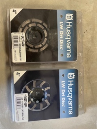 2 Husgvarna 4 5/8" Grinder Cups
