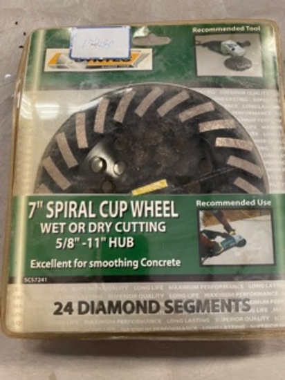 Syntec 7"Diamond Cup Wheel NIB