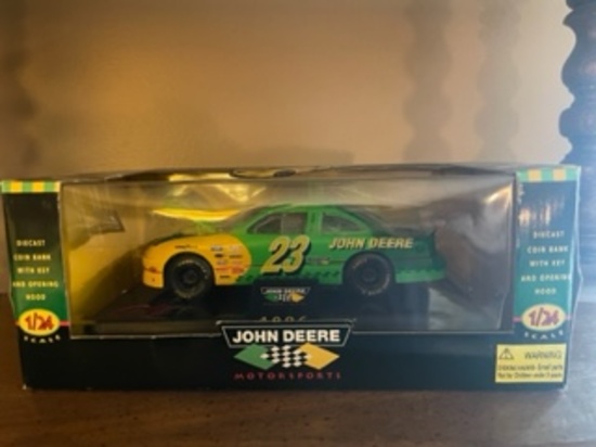 John Deere Motorsports 1996 Coin Bank 1/24 Scale