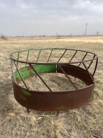 Steel bale feeder