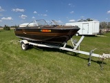 1977 LARSON MANTA 5000 BOAT W/ SHORE LANDR TRAILER