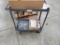 Gray Rolling Cart With Contents