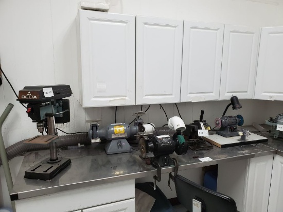 Stainless Steel Work Bench With Cabinets