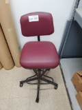 Maroon Tall Rolling Chair