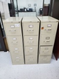 3 Standard Filing Cabinets