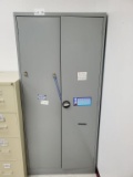 Grey Metal Storage Cabinet