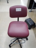 Maroon Tall Rolling Chair