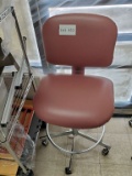 Maroon Tall Rolling Chair