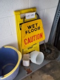 Caution wet signs