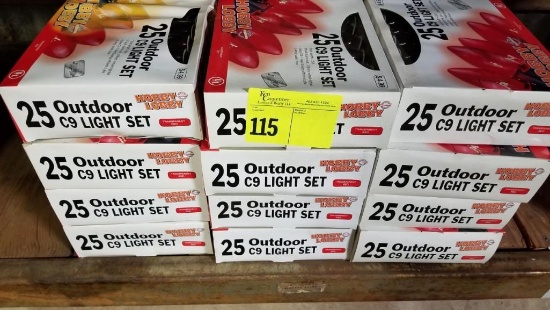 25 Outdoor C9 Lights Set - 12 Cases in this Lot