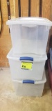 3 Clear Storage Tubs