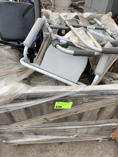 Pallet w/ Walkers & Other Medical Accessories