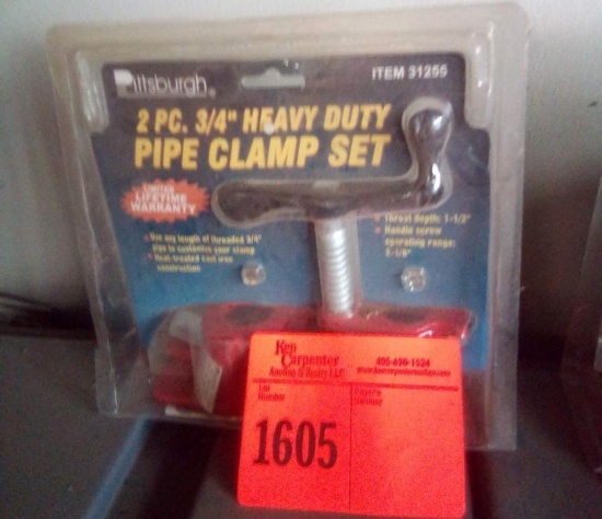 2pc. 3/4 Heavy Duty Pipe Clamp Set