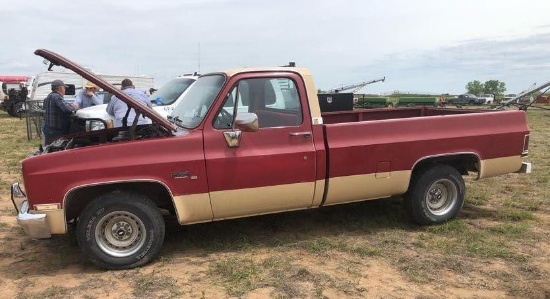 1982 Chevy Scottsdale Truck - Red & Tan - Clear Title New Transmission, New Radiator, New Water Pump