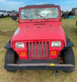 1989 Jeep Wrangler (RED) VIN# 2j4fy19e2kj161894