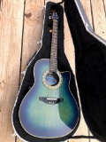 Ovation Acoustic Guitar - Blue