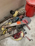 Pipe Wrench, Trash Can, Saw, Ratchet Straps & More