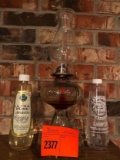 Oil Lamp & 2 Candles